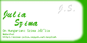 julia szima business card